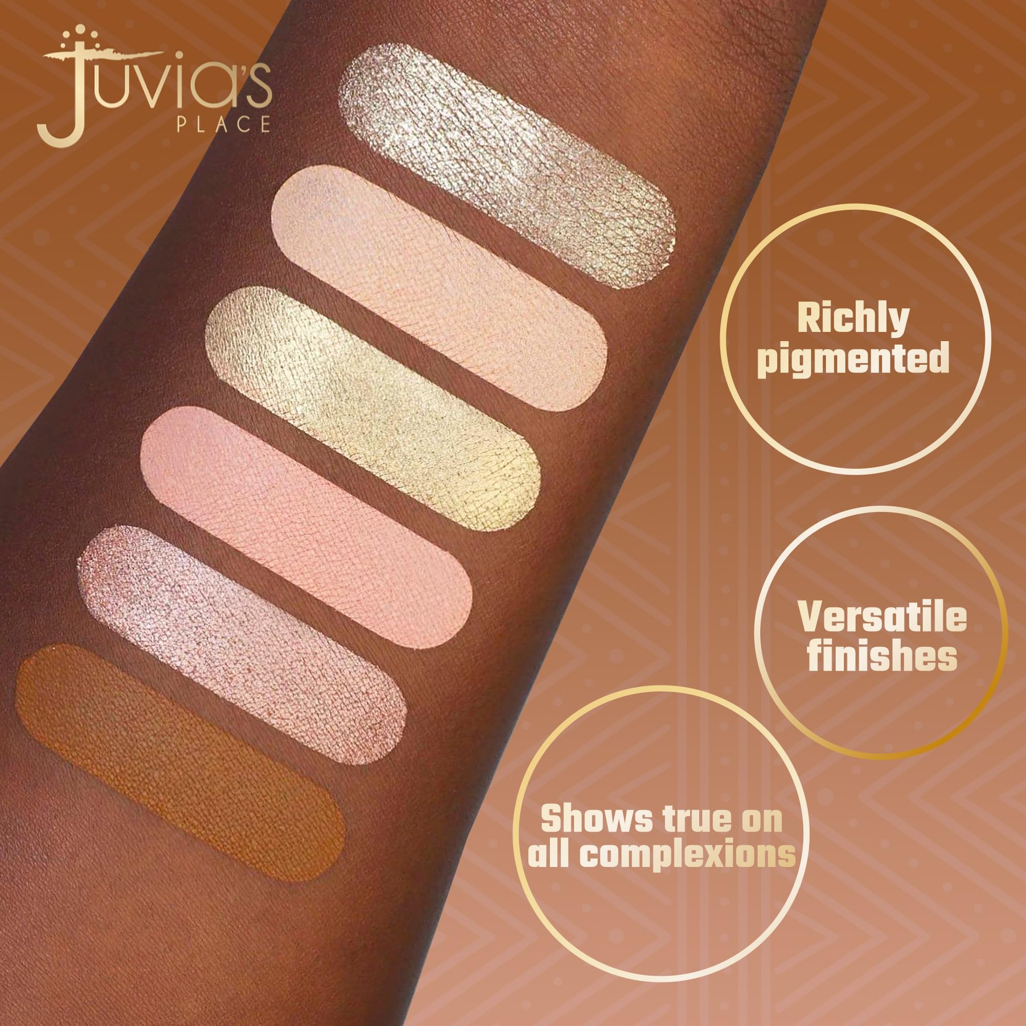 Juvia's Place Palette The Nudes - Neutral Hues, Matte & Shimmer Eyeshadows (Pressed) | Shades of 6