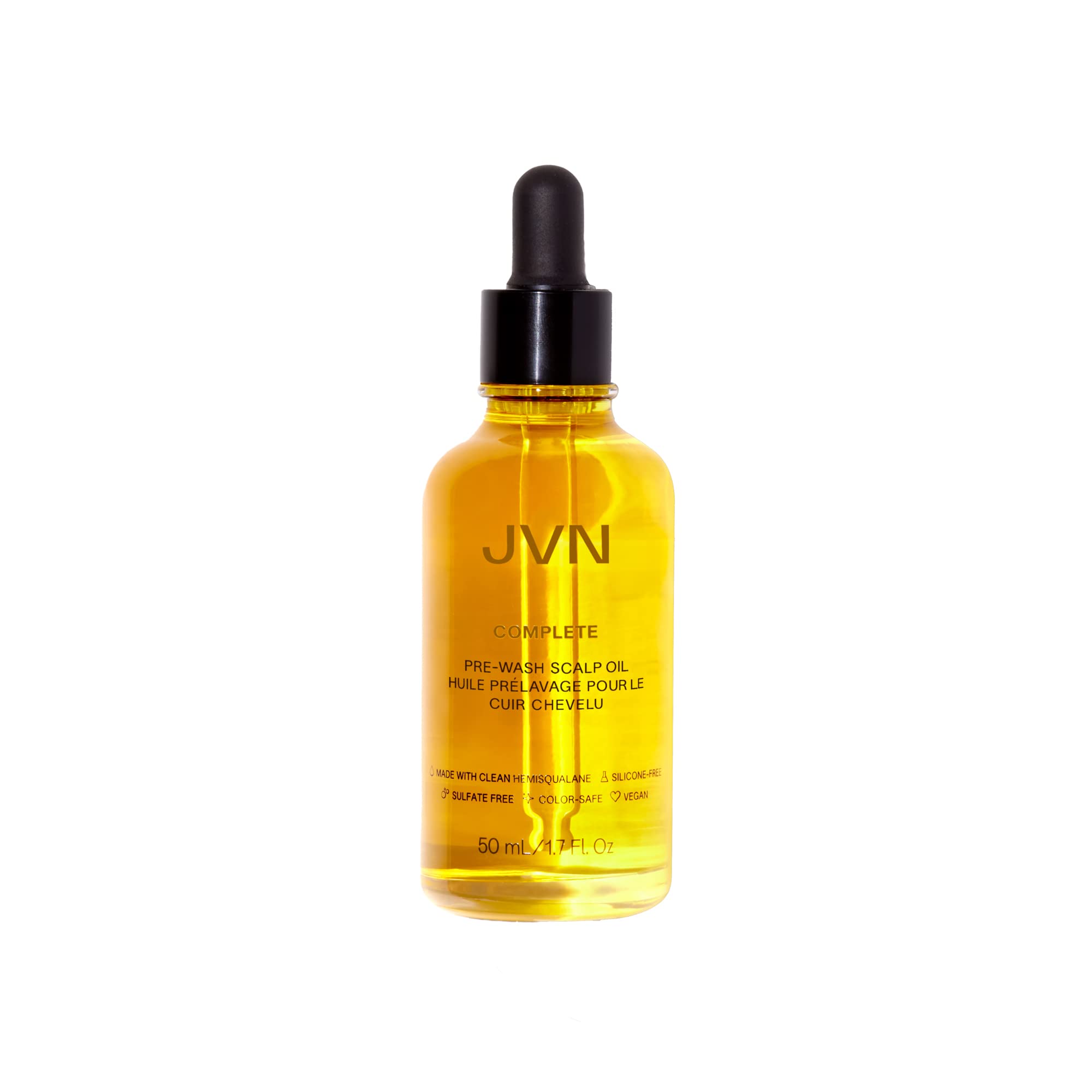 JVN Complete Pre-Wash Scalp Oil – Silicone-Free Clarifying & Strengthening Treatment, 1.7 Fl Oz