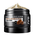JVR Face Scrub for Men – Deep Exfoliating Cleanser with Coffee Extract, AHA & BHA, Pre-Shave Softening (8.46 oz)