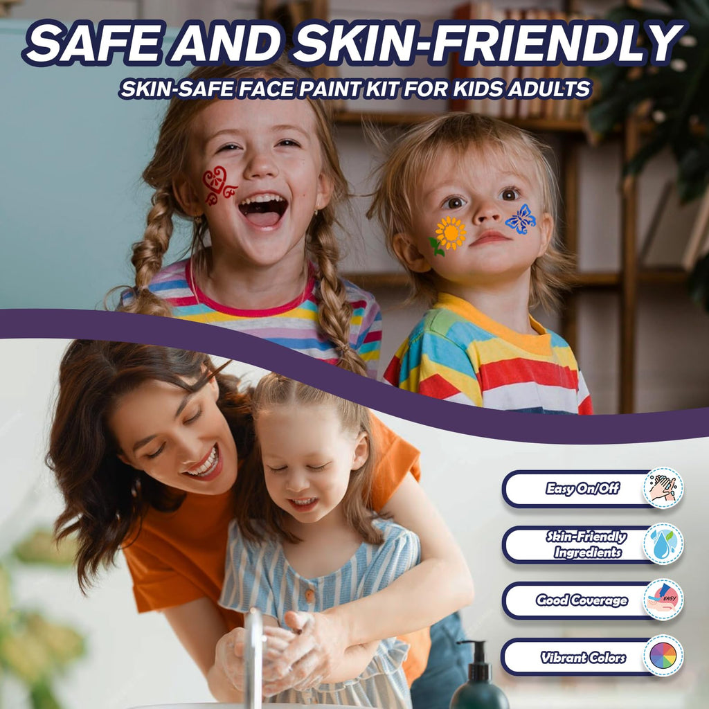 K KERNOWO Temporary Tattoo Markers – Dual-End Pens, 10 Colors + Metallics