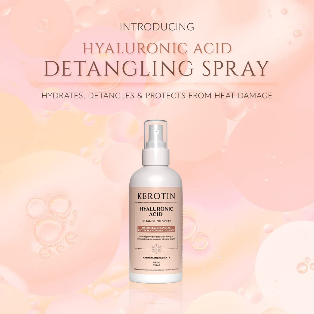 Kerotin Curly Hair Detangler Spray | Silicone-Free Heat Protection | K Kerotin