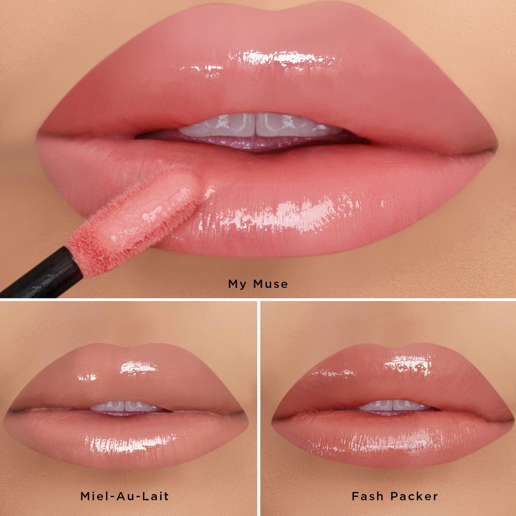 K7L Nude Pink Lip Gloss - Miel Au Lait | Subtle Color, Nourishing Shine
