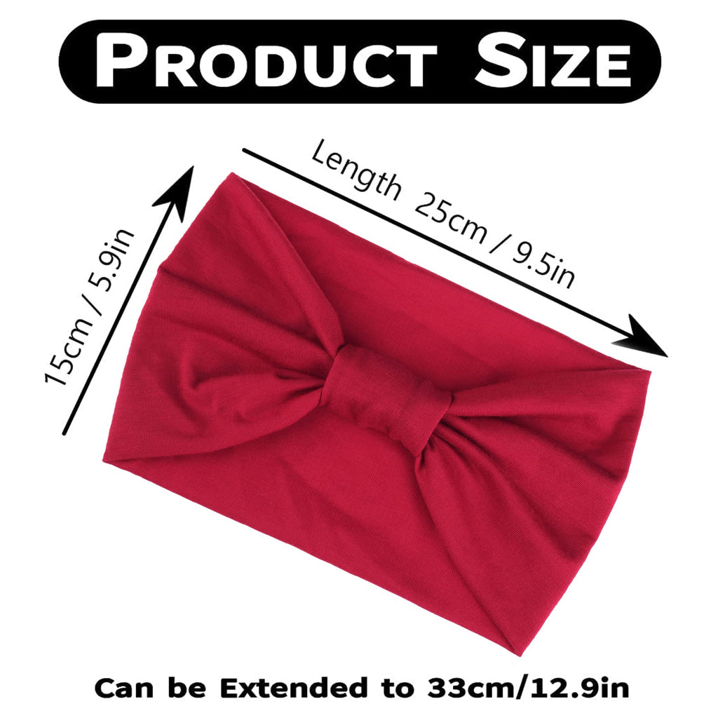 Kachanaa 8-Pack Wide Headbands for Women – Non-Slip Soft Elastic Bandeau Hair Wraps