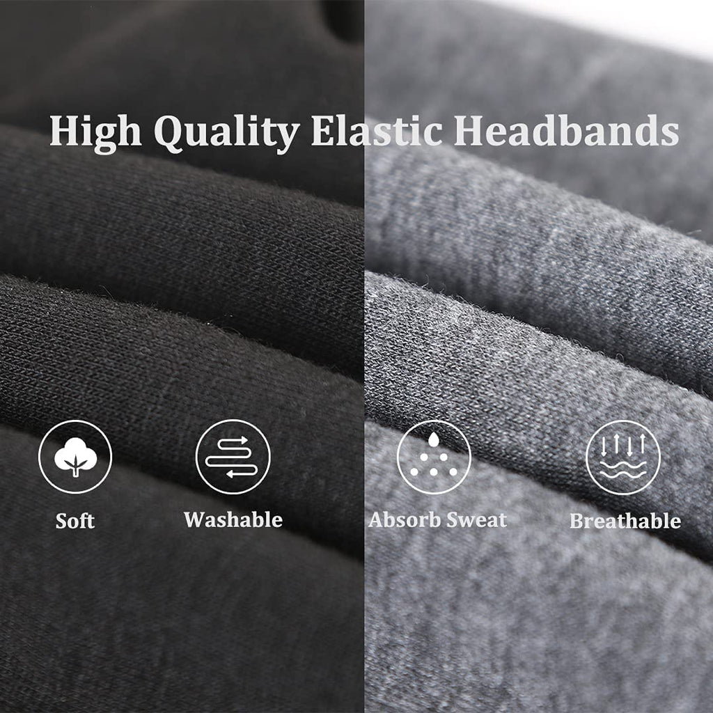 Kachanaa 8-Pack Wide Headbands for Women – Non-Slip Soft Elastic Bandeau Hair Wraps