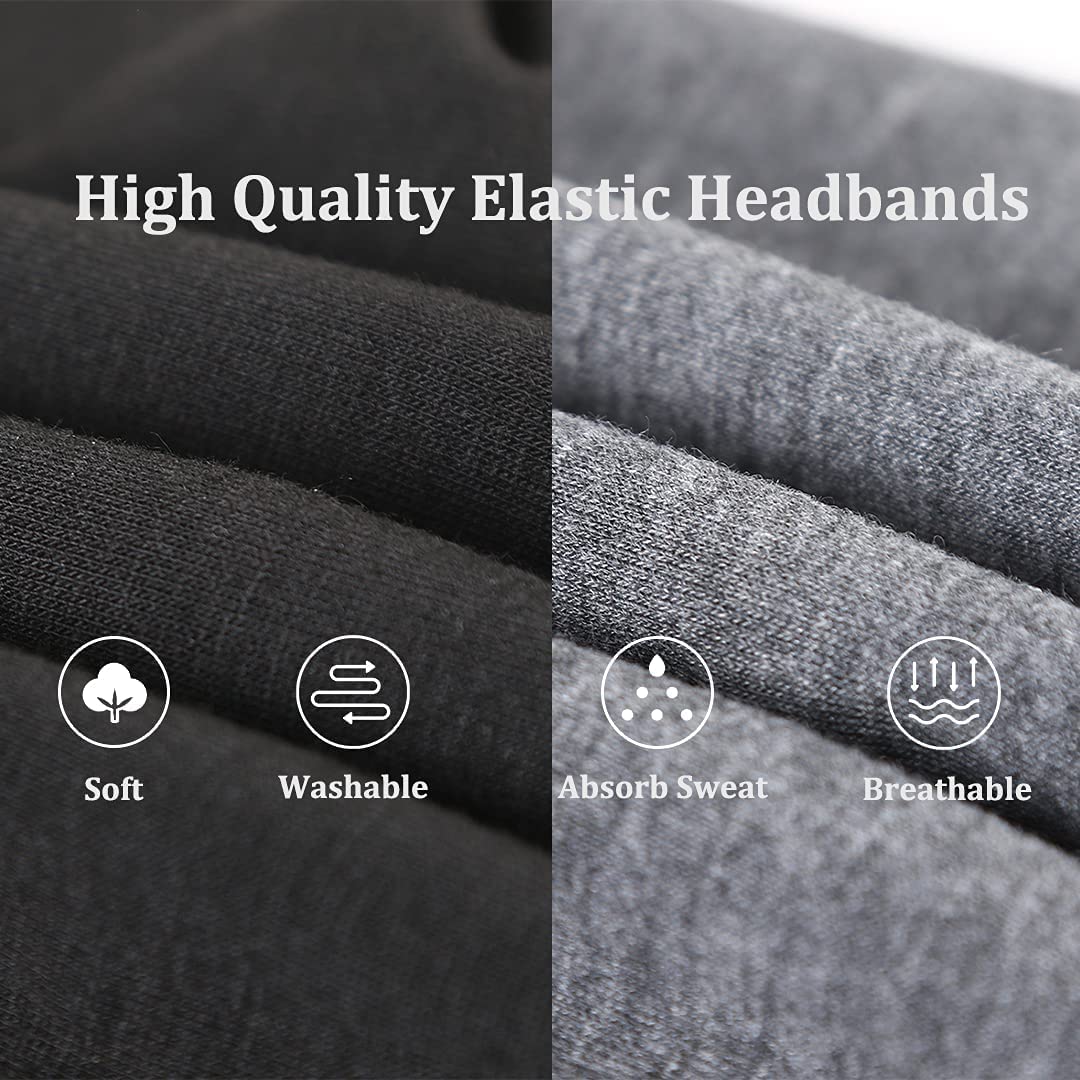 Kachanaa 8-Pack Wide Headbands for Women – Non-Slip Soft Elastic Bandeau Hair Wraps