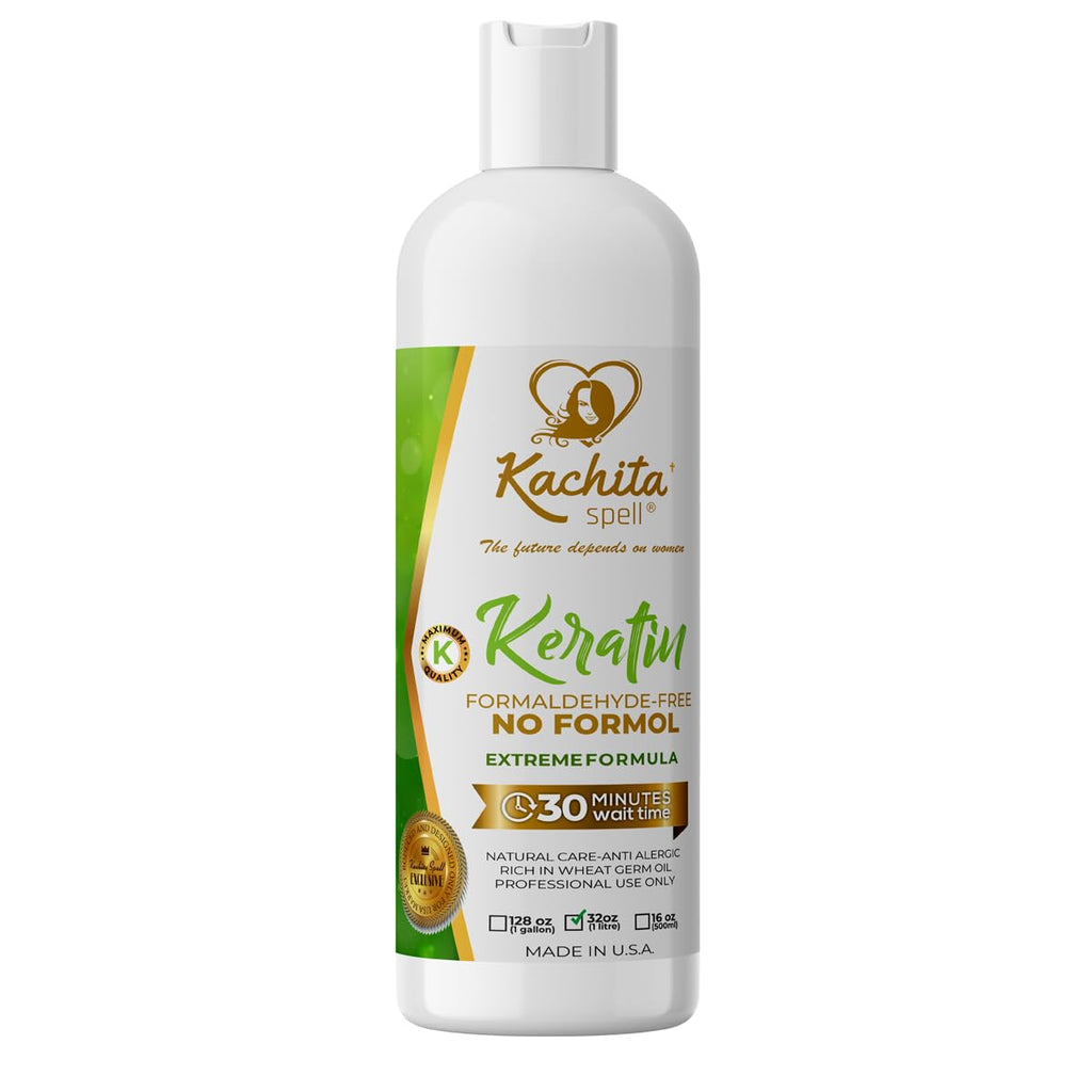 Kachita Spell Brazilian Keratin Treatment — Formaldehyde Free, 1 Litre, Made in USA
