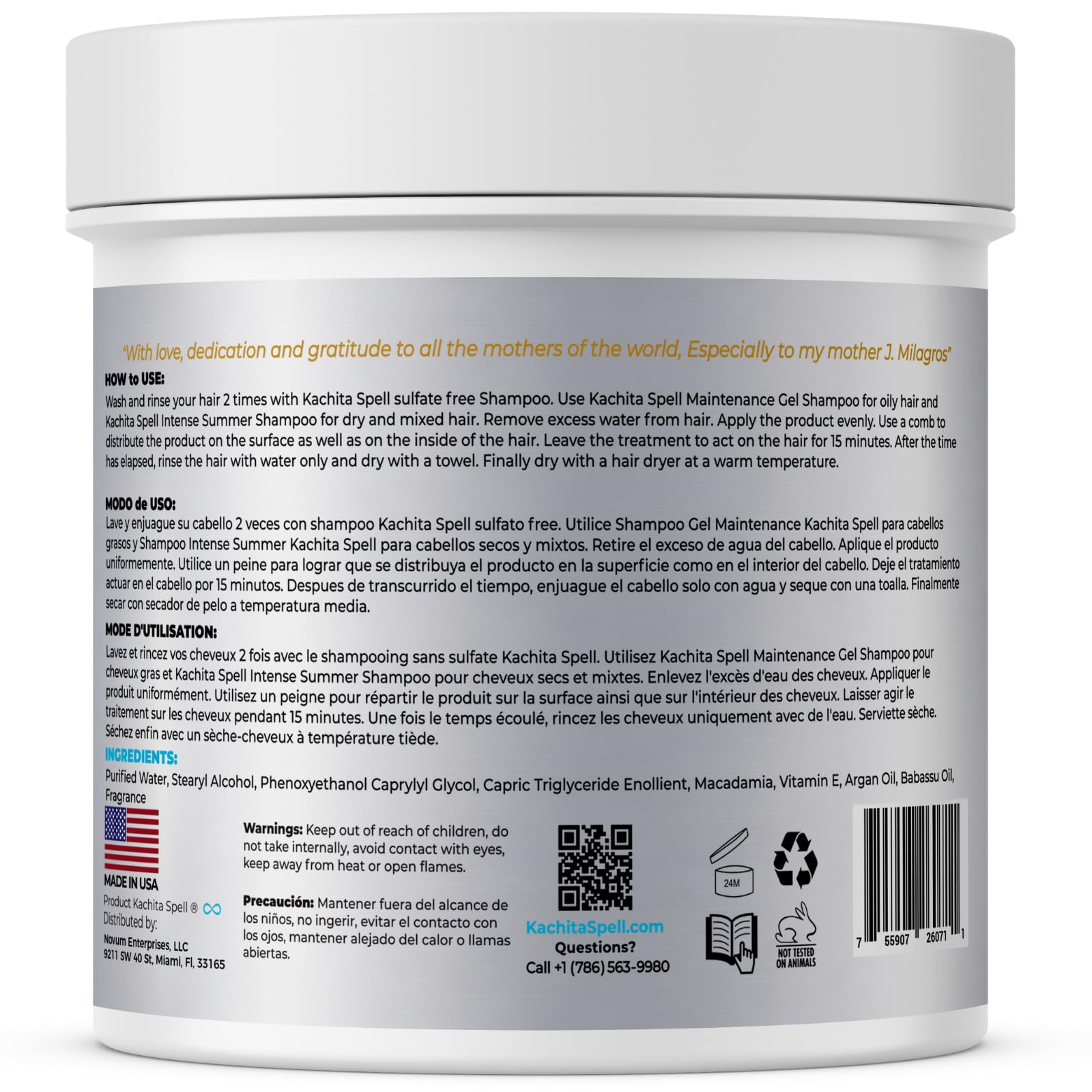 Kachita Spell MirrorPRO Hair Mask – Deep Conditioning for Dry & Damaged Hair | Sulfate-Free 16 oz