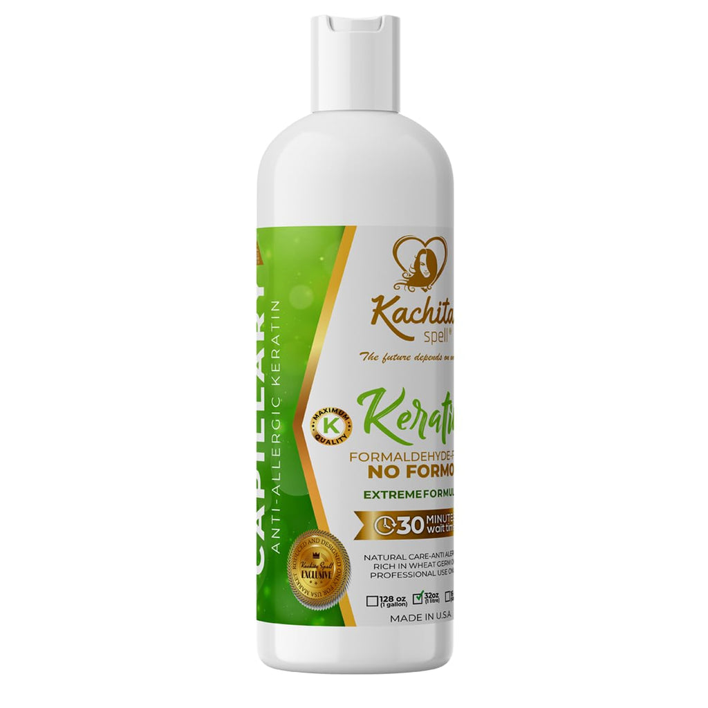 Kachita Spell Brazilian Keratin Treatment — Formaldehyde Free, 1 Litre, Made in USA