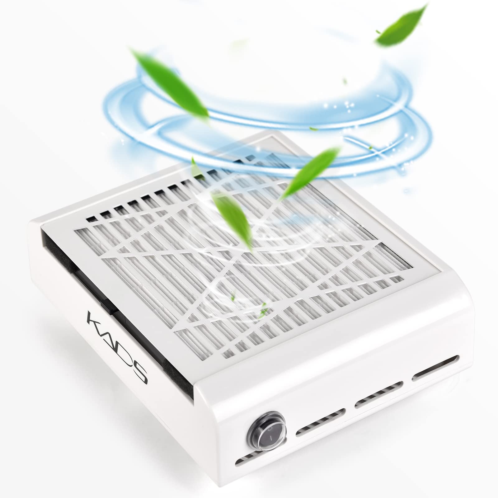 KADS Nail Dust Collector – Compact 110V Vacuum Fan for Nail Art, Reusable Filter, Salon & Home