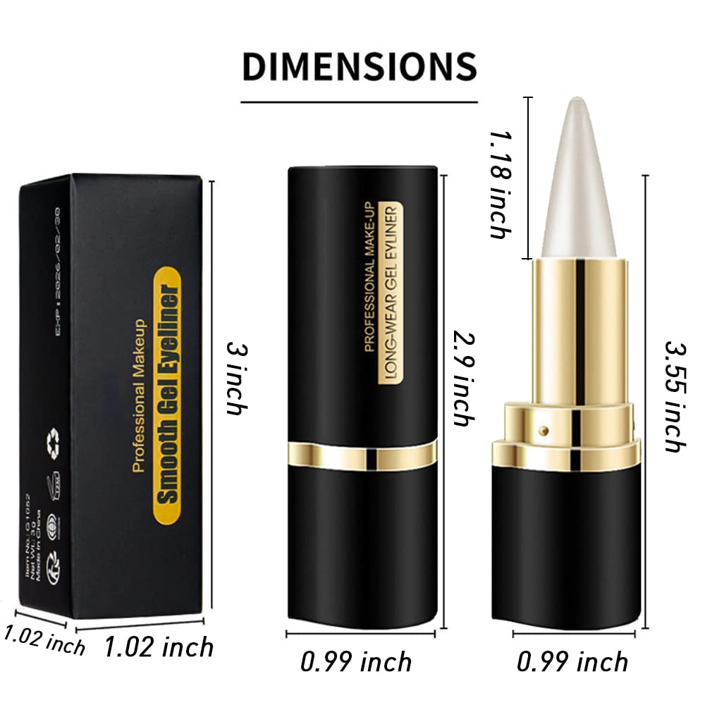Kaely 4-Piece Gel Eyeliner Pencil Set — Waterproof, Smudge-Proof, Multi-Use