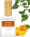 Kailuna Co. Orange Patchouli Natural Hair & Body Mist Spray – Alcohol-Free, Handmade in California, 0.5 Fl Oz