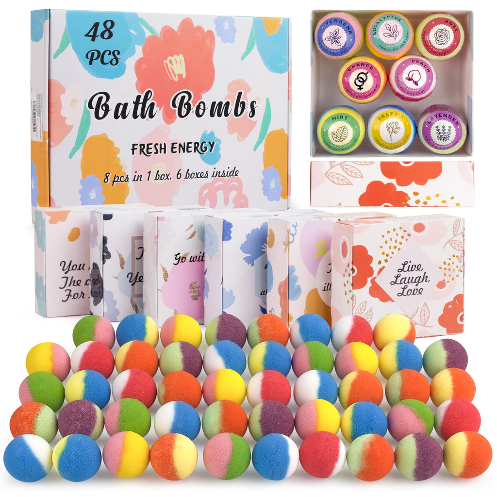 Kainga Recka 48 Natural & Organic Bath Bombs — Relaxation Gift Set