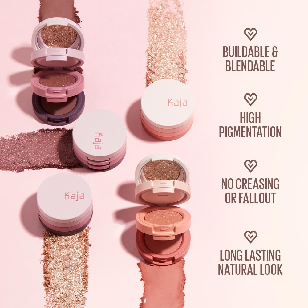 KAJA Beauty Bento 08 Chocolate Dahlia – 3-Color Eyeshadow Palette (Mosaic Chrome, Shimmer, Matte)