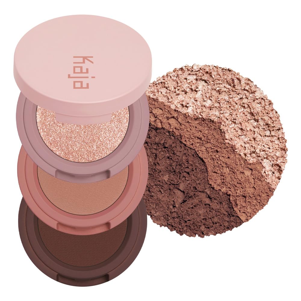 KAJA Beauty Bento 08 Chocolate Dahlia – 3-Color Eyeshadow Palette (Mosaic Chrome, Shimmer, Matte)