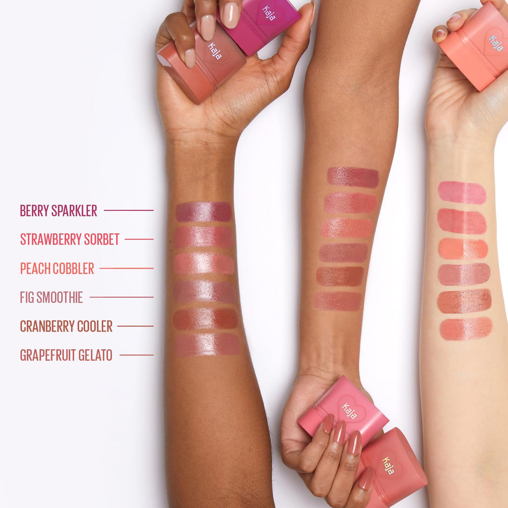 KAJA Dewy Bar 01 Berry Sparkler – 2-in-1 Creamy Blush & Lip Balm, 10g