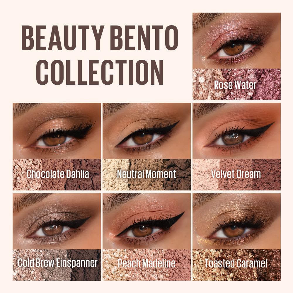Kaja Eye Bento Bouncy Eyeshadow Trio – Mauve Bouquet (Mauve Berry) – Vegan & Cruelty-Free