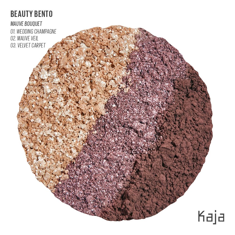 Kaja Eye Bento Bouncy Eyeshadow Trio – Mauve Bouquet (Mauve Berry) – Vegan & Cruelty-Free