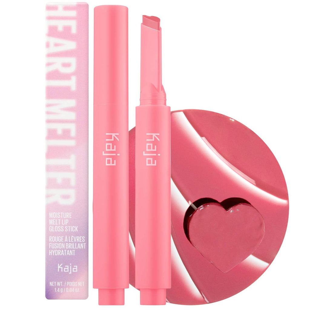 KAJA Lip Gloss Heart Melter | High-Shine Gloss in Bubblegum Pink Sweet Talk 02 | 0.04 Oz