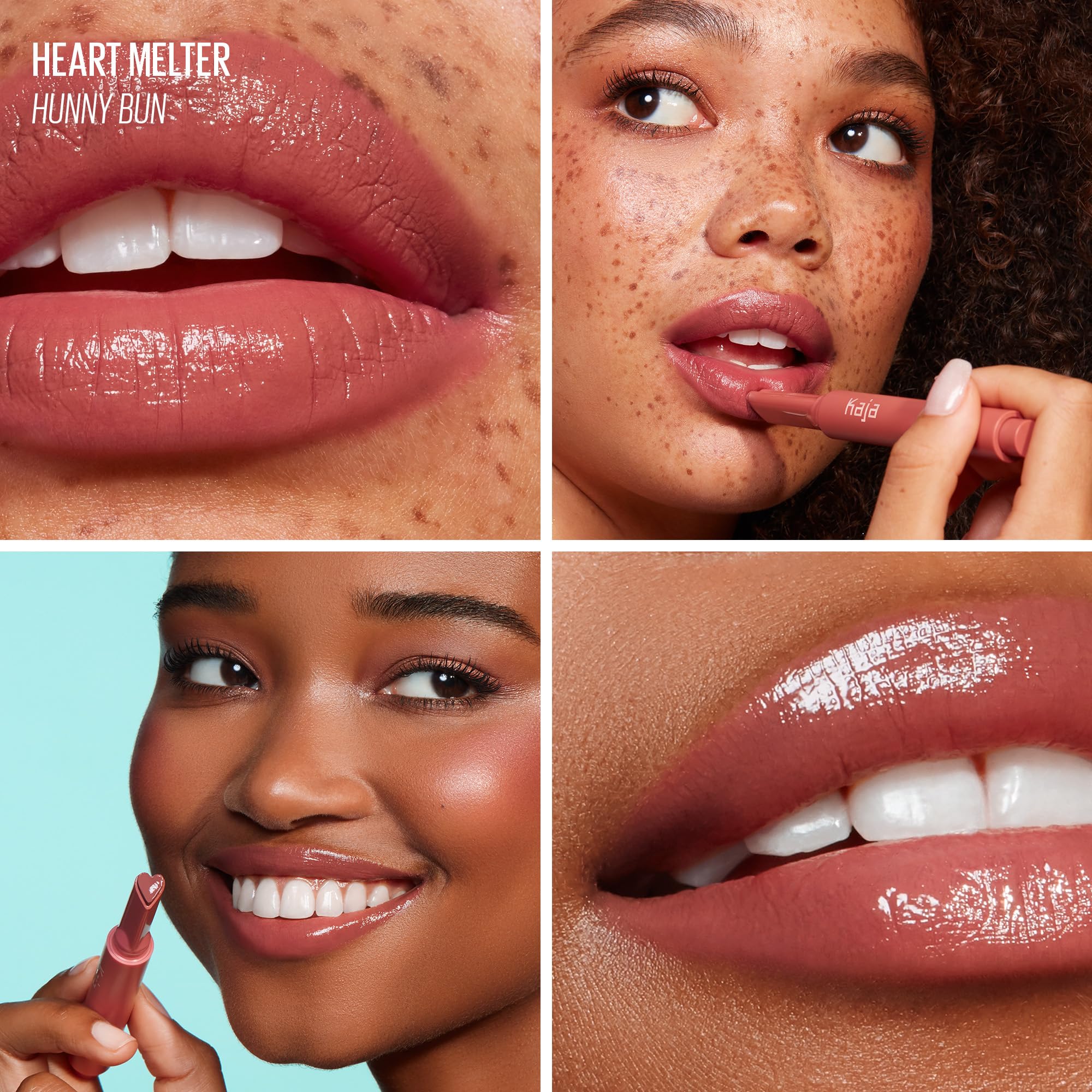 KAJA Heart Melter Lip Gloss - High Shine Nude Pink 05 Hunny Bun (0.04 oz)