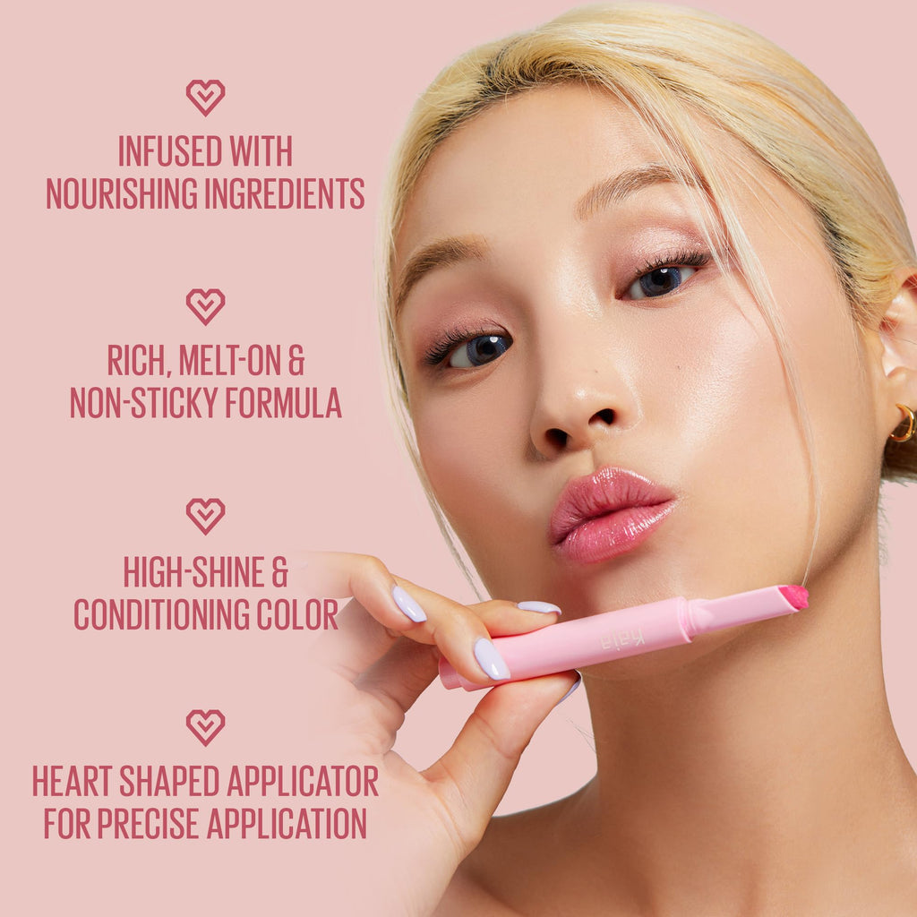 KAJA Lip Gloss Heart Melter | High-Shine Gloss in Bubblegum Pink Sweet Talk 02 | 0.04 Oz
