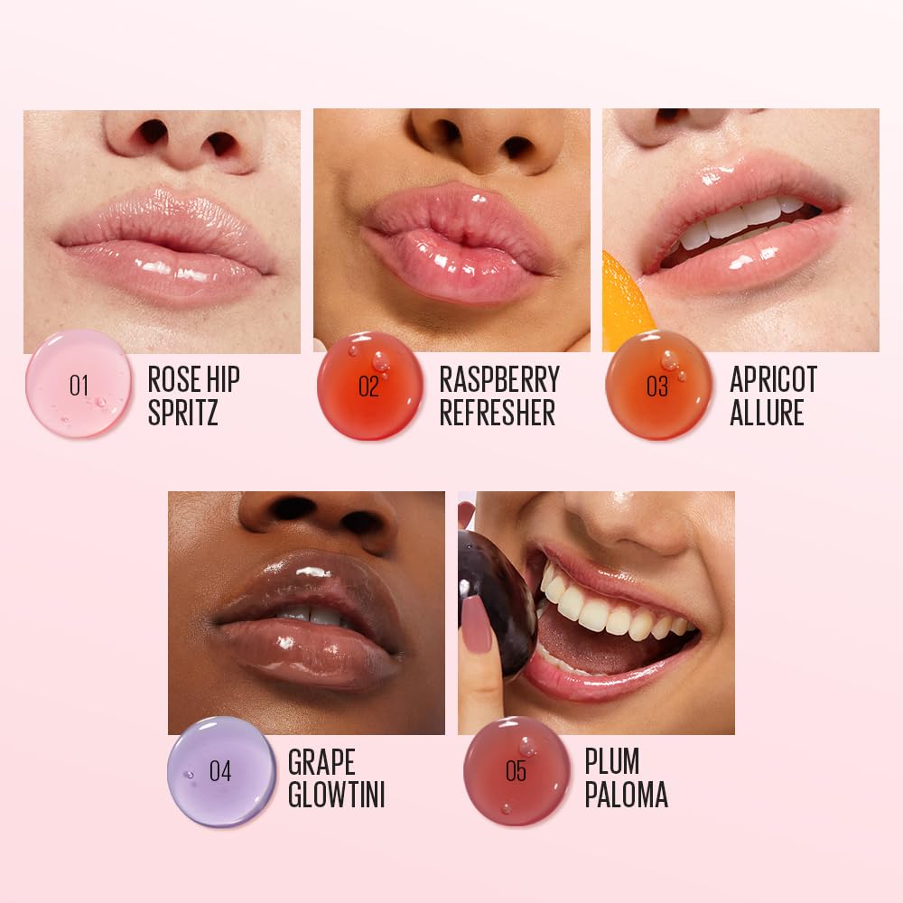 Kaja Juicy Glass Lip Oil 07 Fig Smoothie – Hydrating, Lightweight Glass Shine
