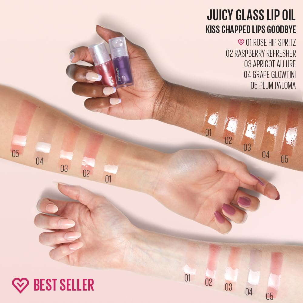 Kaja Juicy Glass Lip Oil 07 Fig Smoothie – Hydrating, Lightweight Glass Shine