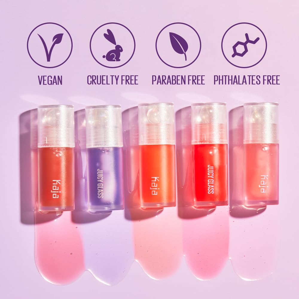 Kaja Juicy Glass Lip Oil 07 Fig Smoothie – Hydrating, Lightweight Glass Shine