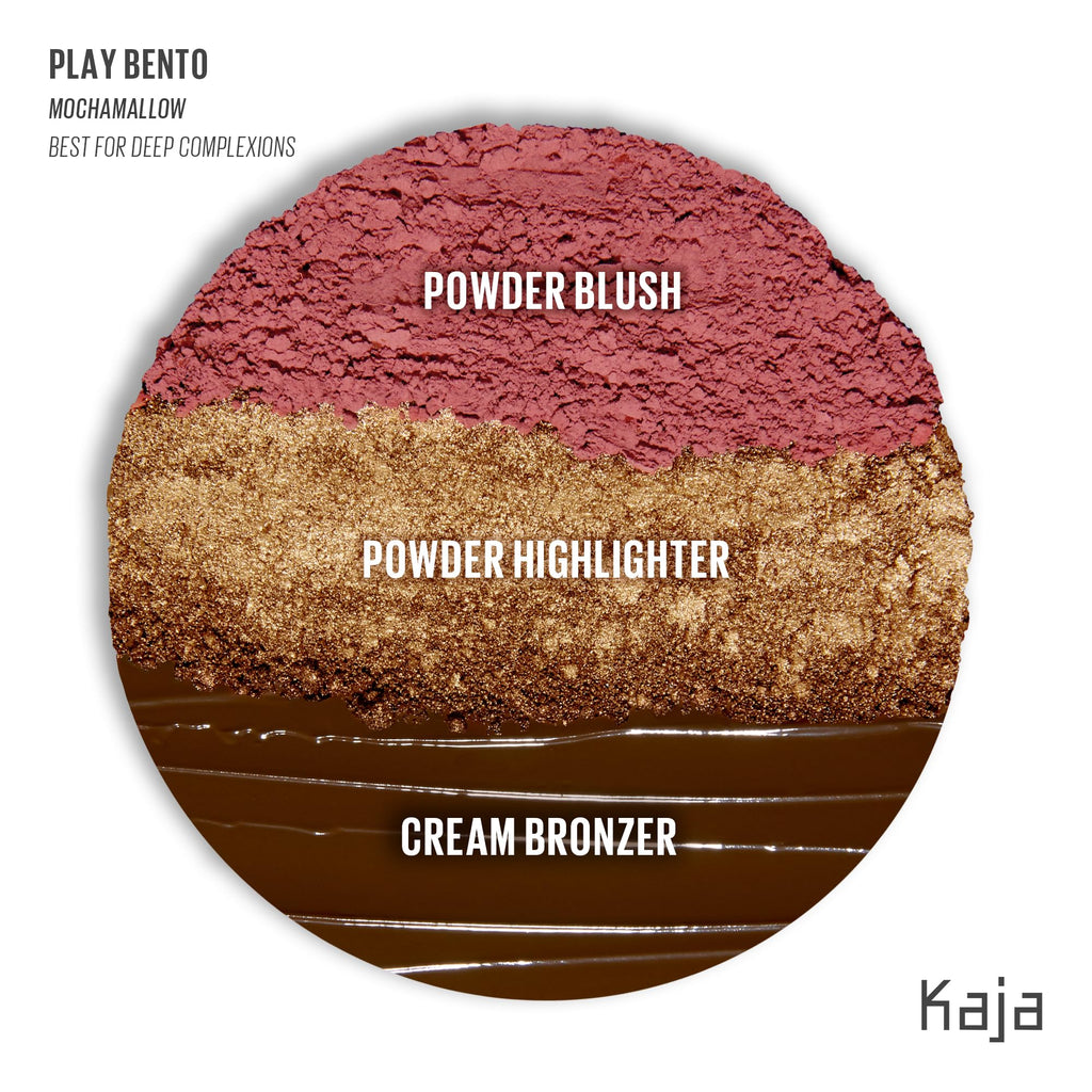 KAJA Play Bento Mochamallow 3-Color Palette — Blusher, Highlighter & Cream Bronzer