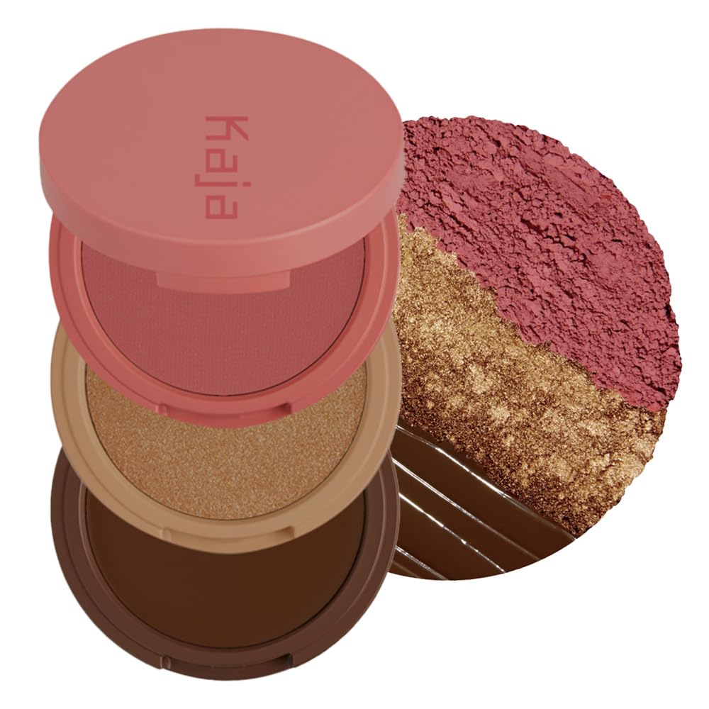 KAJA Play Bento Mochamallow 3-Color Palette — Blusher, Highlighter & Cream Bronzer