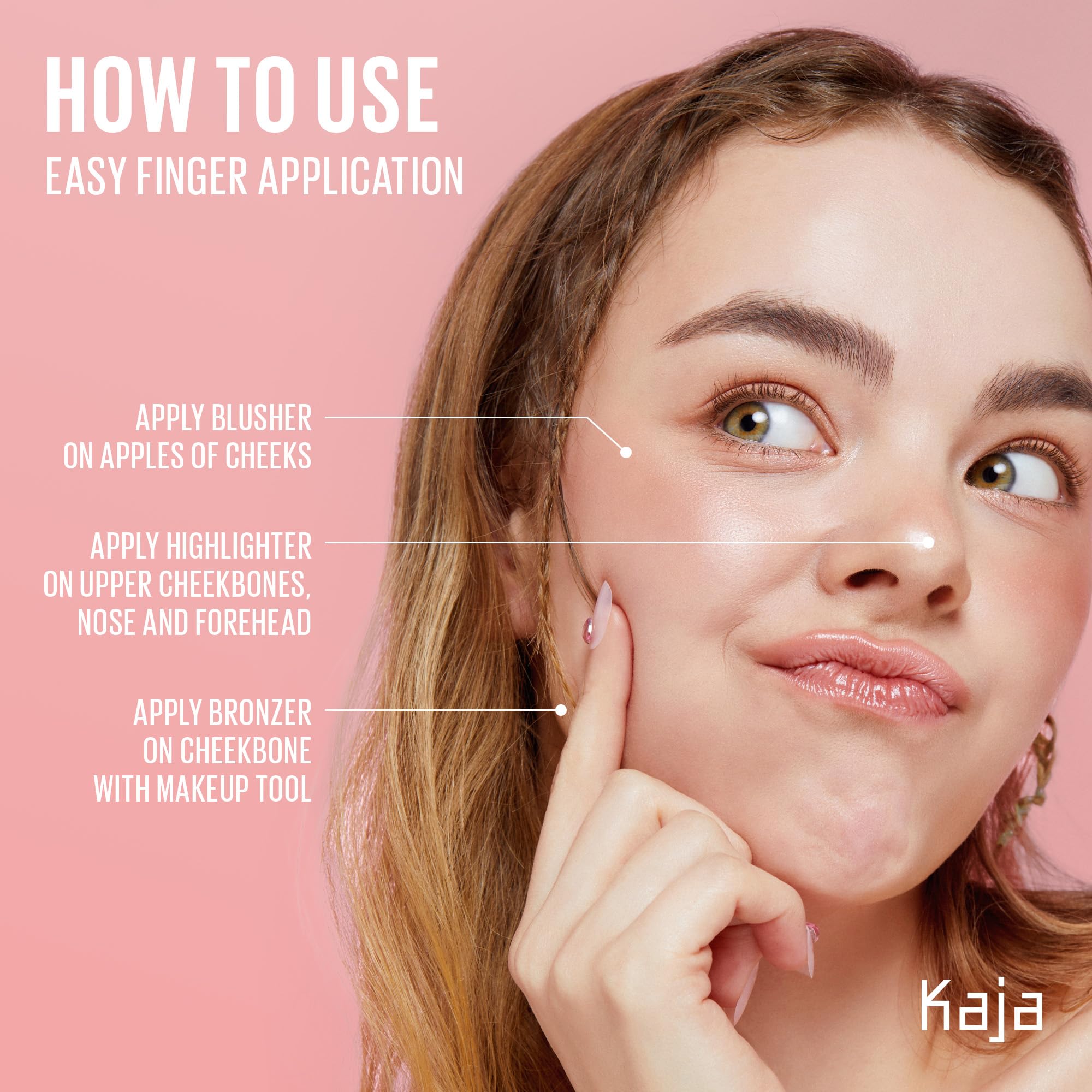 KAJA Play Bento Mochamallow 3-Color Palette — Blusher, Highlighter & Cream Bronzer