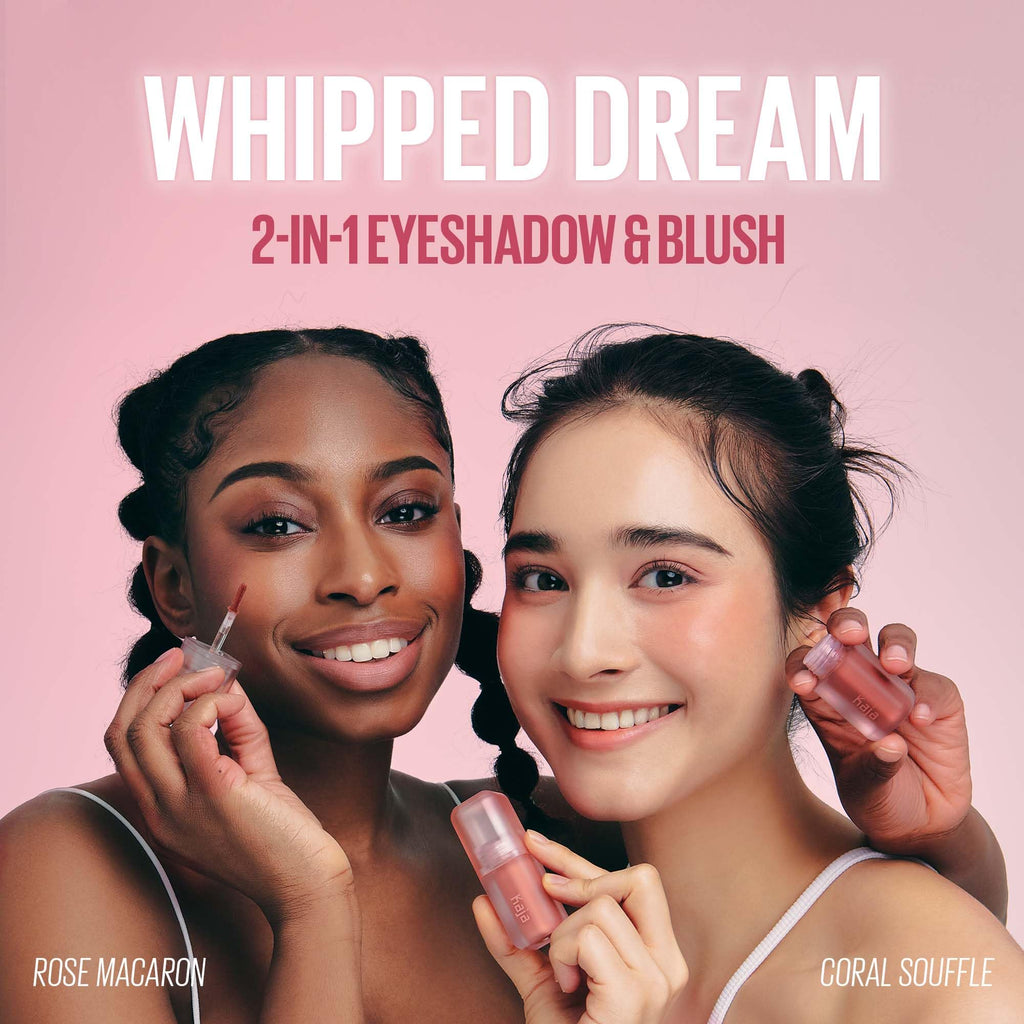KAJA Whipped Dream Multi-Purpose Liquid Eyeshadow & Blush in Coral Souffle | Buildable, Airy Semi-Matte Finish