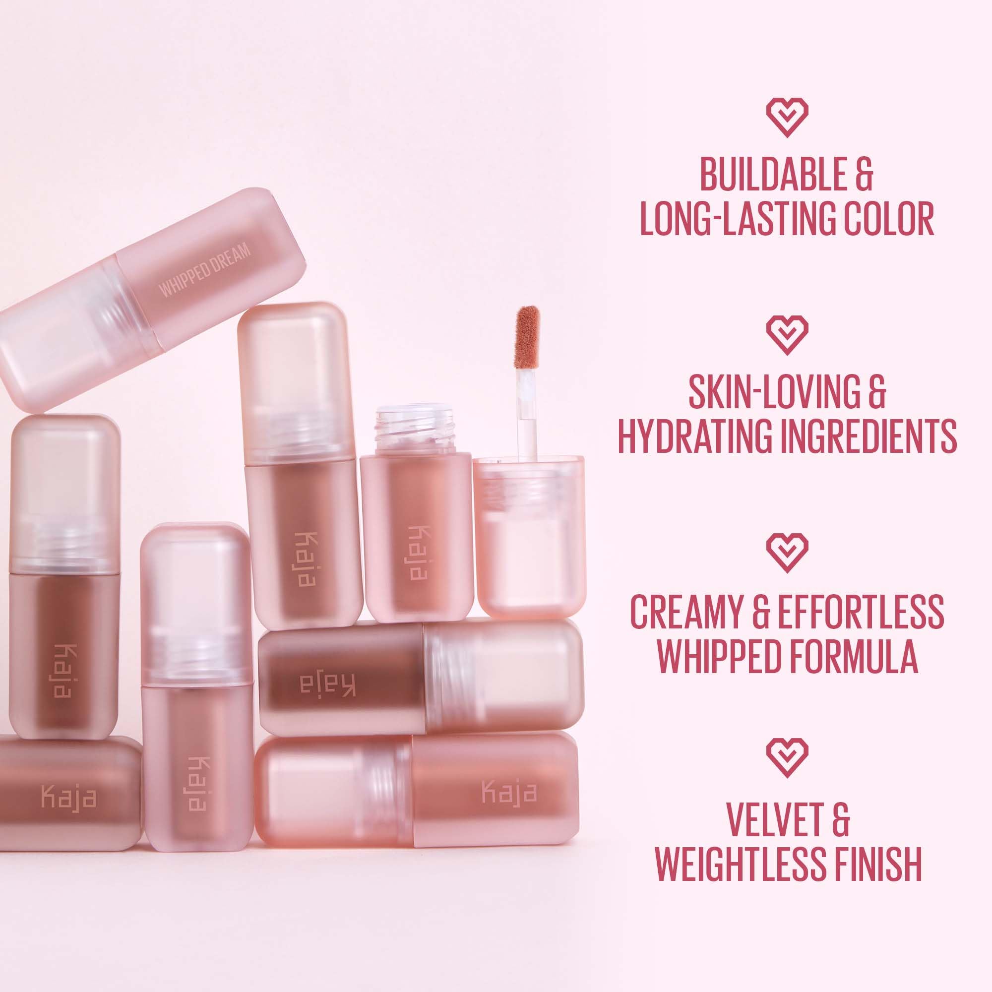 KAJA Whipped Dream Multi-Purpose Liquid Eyeshadow & Blush in Coral Souffle | Buildable, Airy Semi-Matte Finish