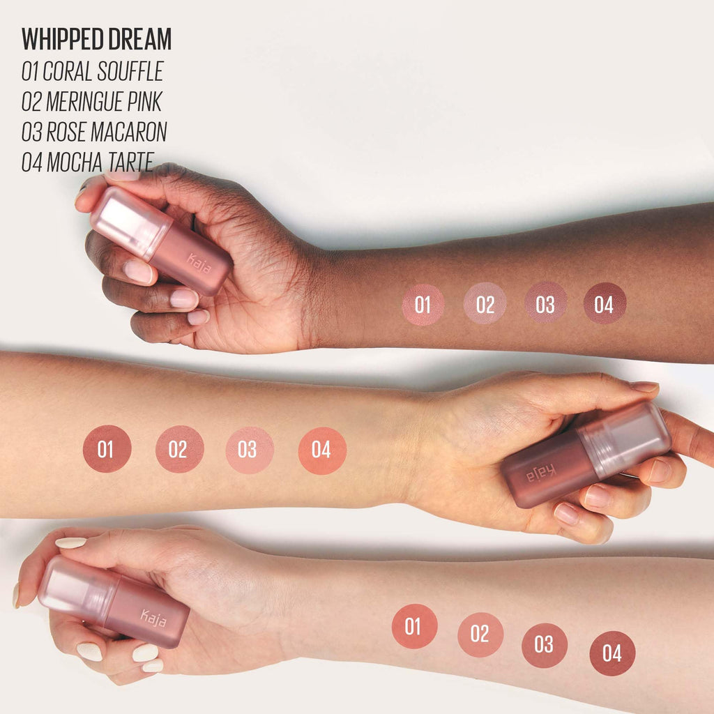 KAJA Whipped Dream Multi-Purpose Liquid Eyeshadow & Blush in Coral Souffle | Buildable, Airy Semi-Matte Finish