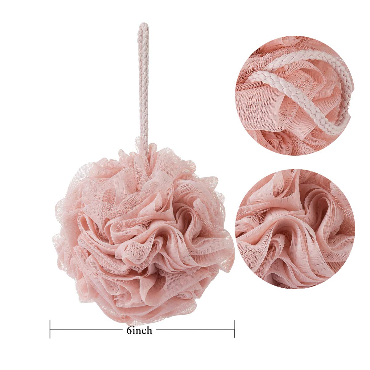 KAKOOI Bath Sponges – Exfoliating Body Loofahs Set (3 Pack) – Soft, Durable, Large Size