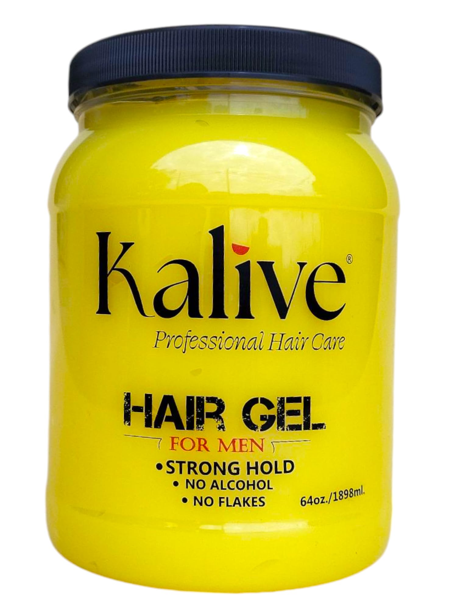 KALIVE 2 STYLE Men's Hair Styling Gel 64 oz – Strong Hold, Light Shine, Alcohol-Free, No Flaking, Fresh Scent