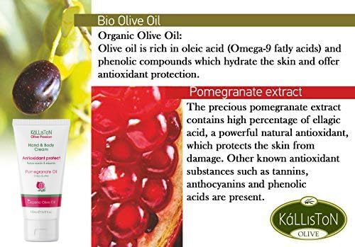 Kalliston Pomegranate Infused Extract Lotion with Organic Extra Virgin Olive Oil — Hand & Body Cream, 2-Pack, Cruelty Free, Made in Crete