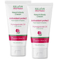 Kalliston Pomegranate Infused Extract Lotion with Organic Extra Virgin Olive Oil — Hand & Body Cream, 2-Pack, Cruelty Free, Made in Crete
