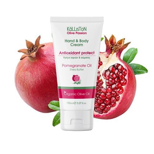 Kalliston Pomegranate Infused Extract Lotion with Organic Extra Virgin Olive Oil — Hand & Body Cream, 2-Pack, Cruelty Free, Made in Crete