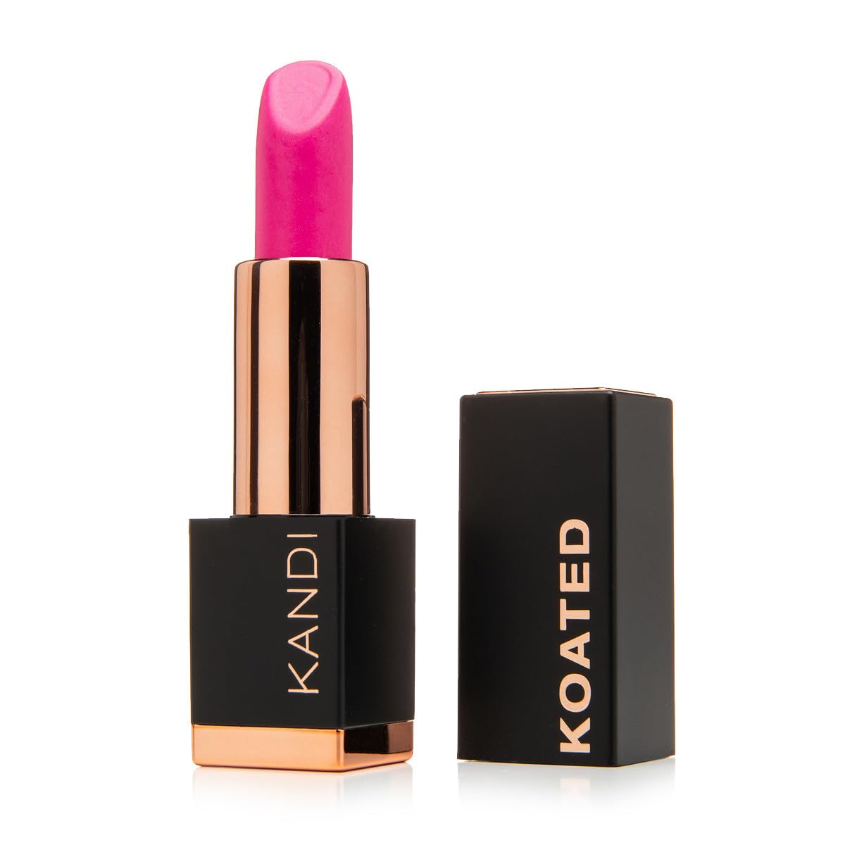 Kandi Koated Suede Matte Lipstick Hottie – Bright Cool Pink Matte, Cruelty-Free, Paraben-Free