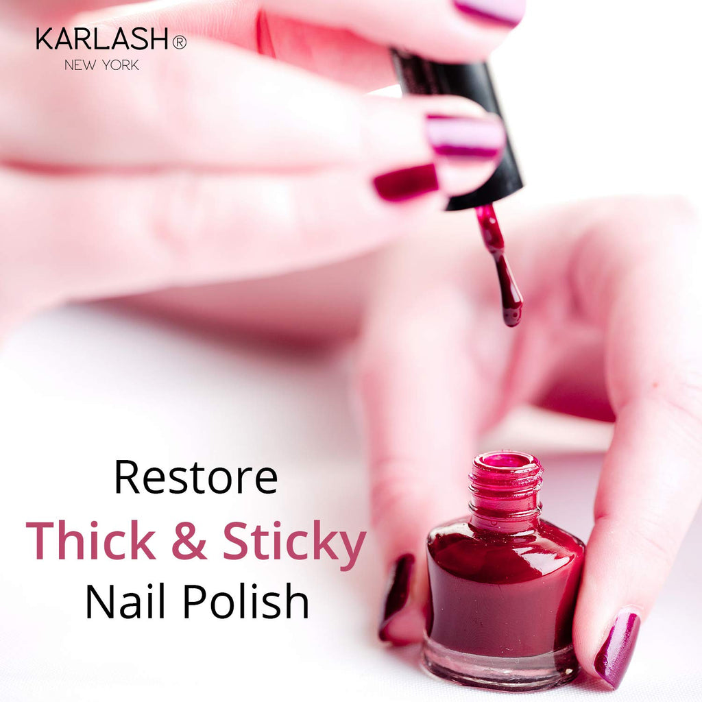 Karlash Professional Nail Polish Thinner 4 oz – Restore Thick Polish, Refill Kit