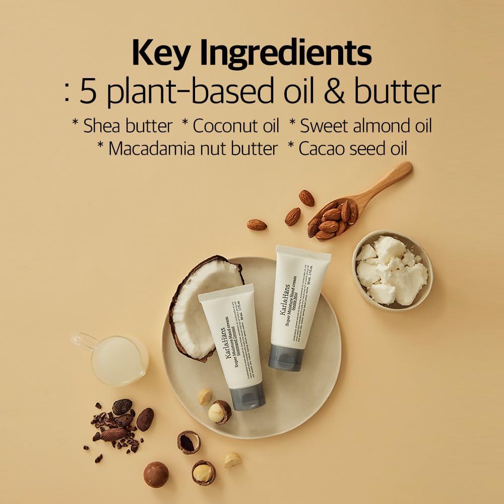 Karl&Häns Coconut Hand Cream – Vegan, Non-Greasy Moisturizer 1.7 oz