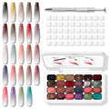Karroy 24 Colors Sponge Pat Paint Nail Gel – Ombre Nail Art, UV/LED Cure, No Wipe