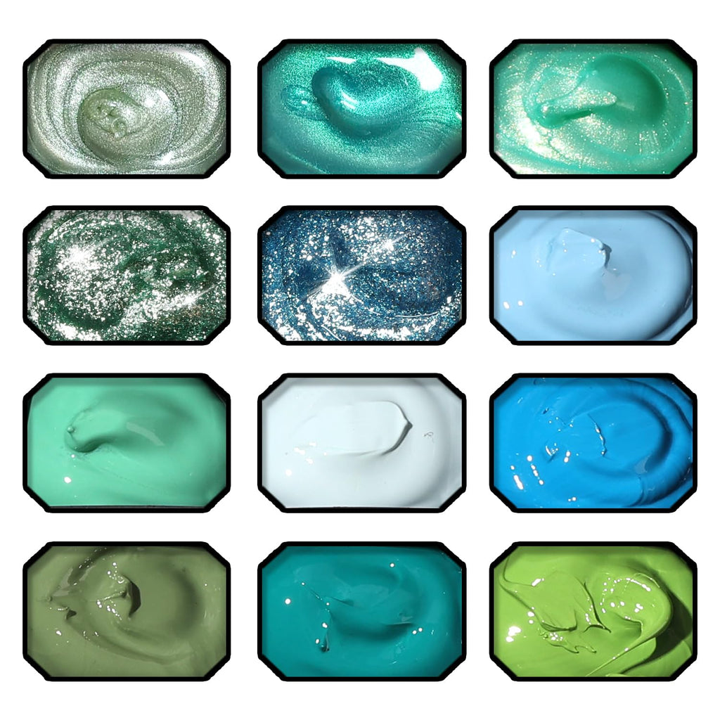 Karroy Sponge Pat Gel Nail Polish Palette – 12-Color Ombre Gradient Gel, No Wipe, UV/LED Cure