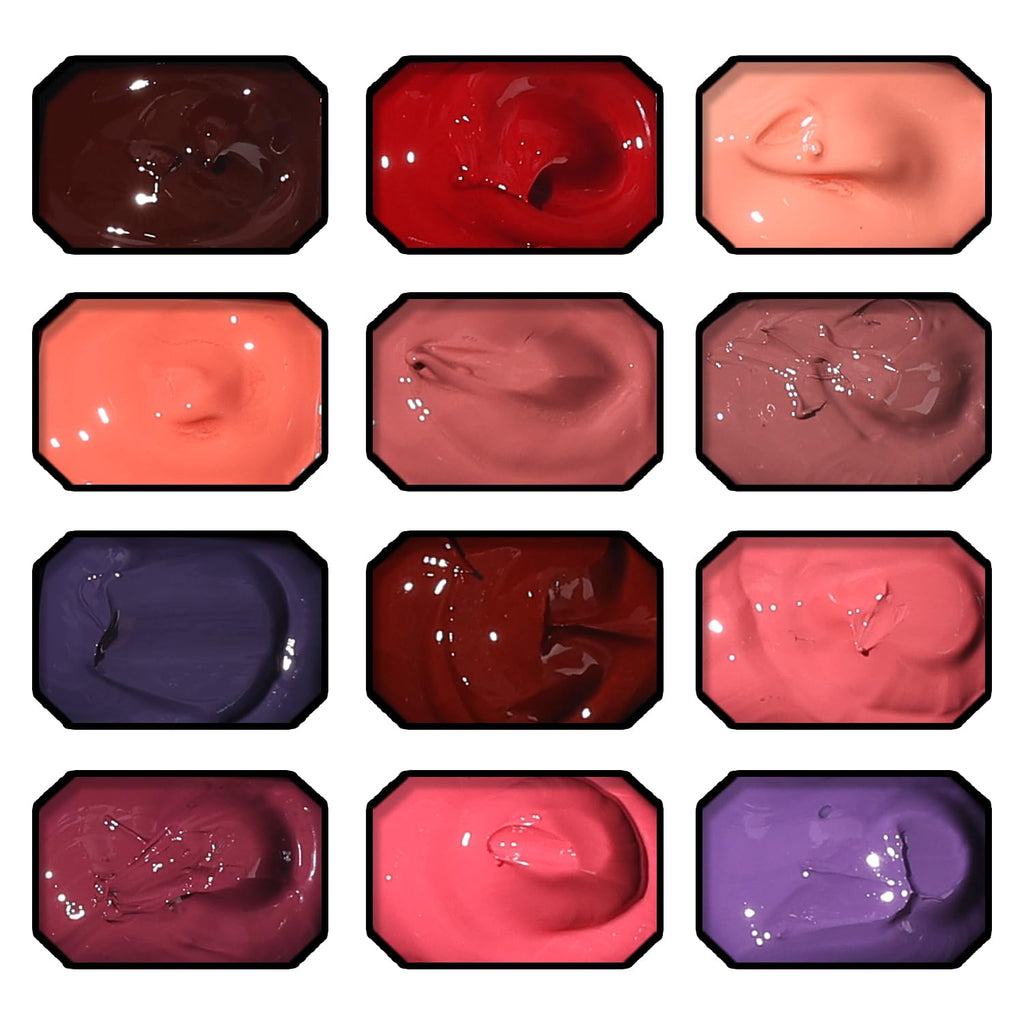 Karroy Sponge Pat Gel Nail Polish Palette — 12-Color Ombre Gel Color Set | UV/LED, No Wipe