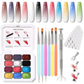 Karroy Sponge Pat Gel Nail Polish Palette – 12-Color Ombre Set, UV/LED