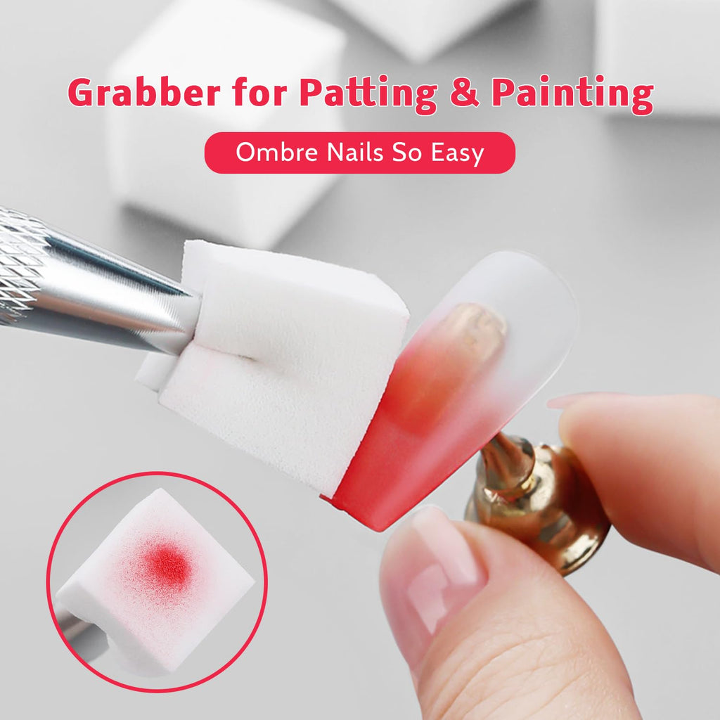 Karroy 24 Colors Sponge Pat Paint Nail Gel – Ombre Nail Art, UV/LED Cure, No Wipe