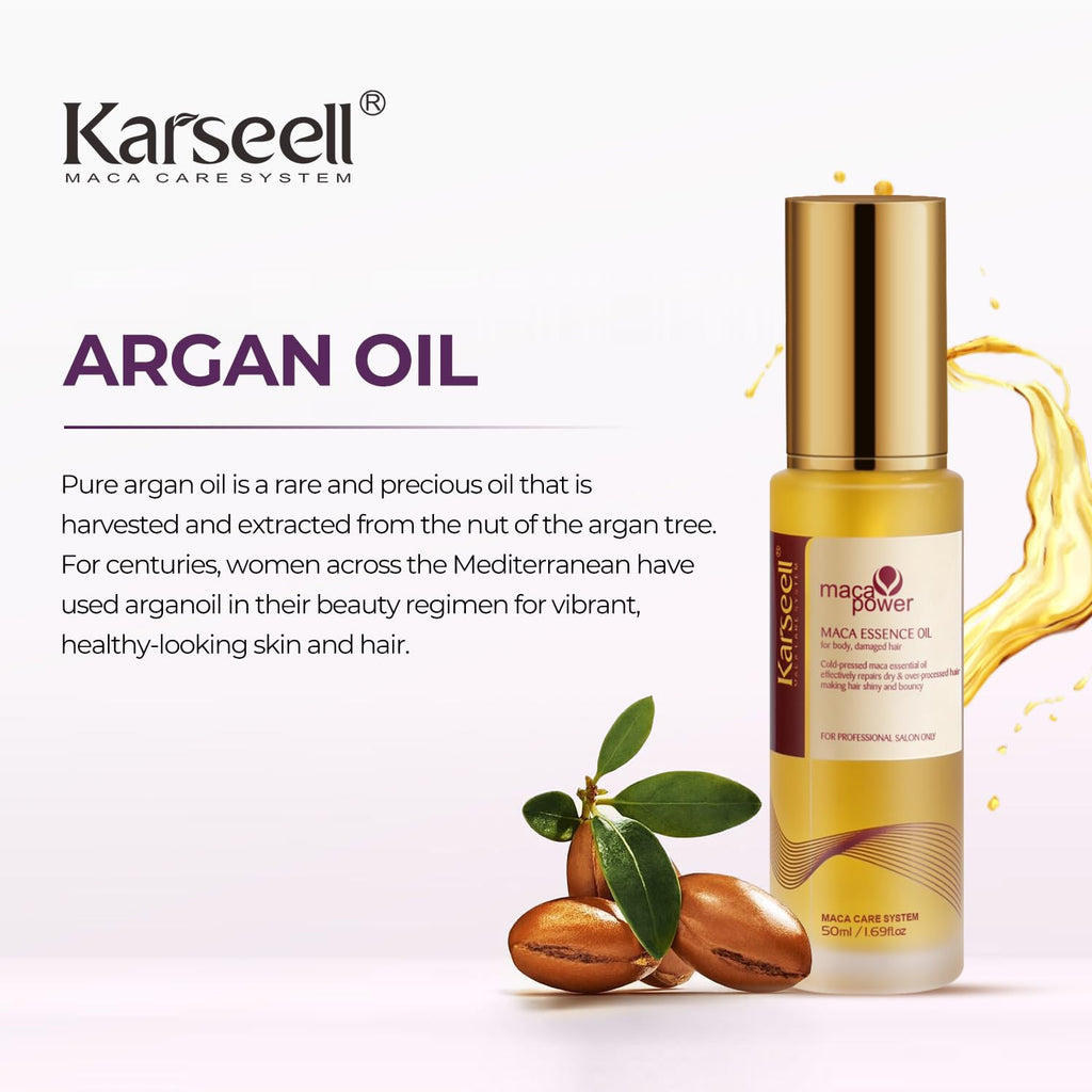 Karseell Purple Hair Mask with Argan Oil – Brass Neutralizing for Blonde Silver Gray Hair (16.9 oz + 1.69 oz)