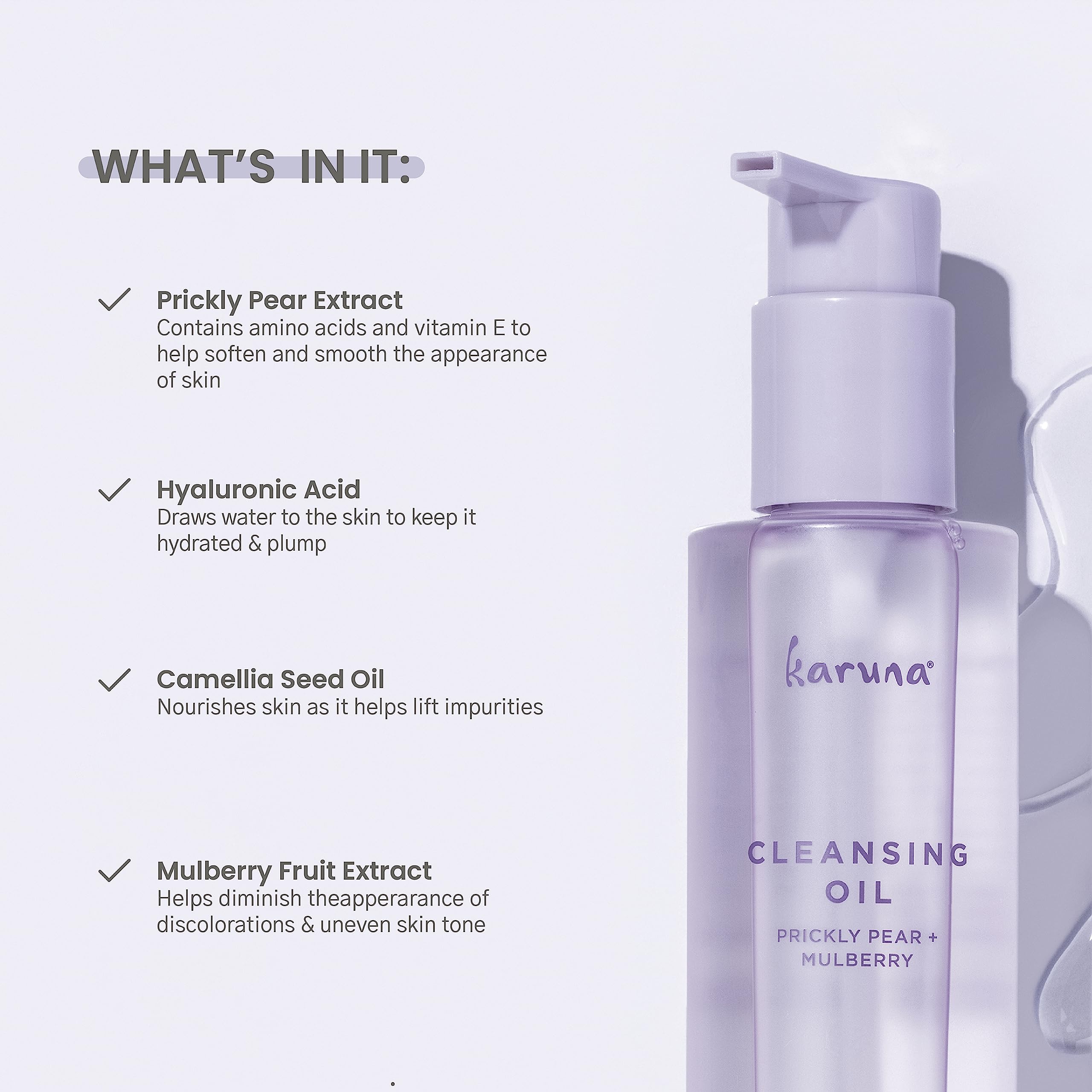 Karuna Cleansing Oil with Prickly Pear – Gentle, Pore-Clearing Cleanser (150 ml)