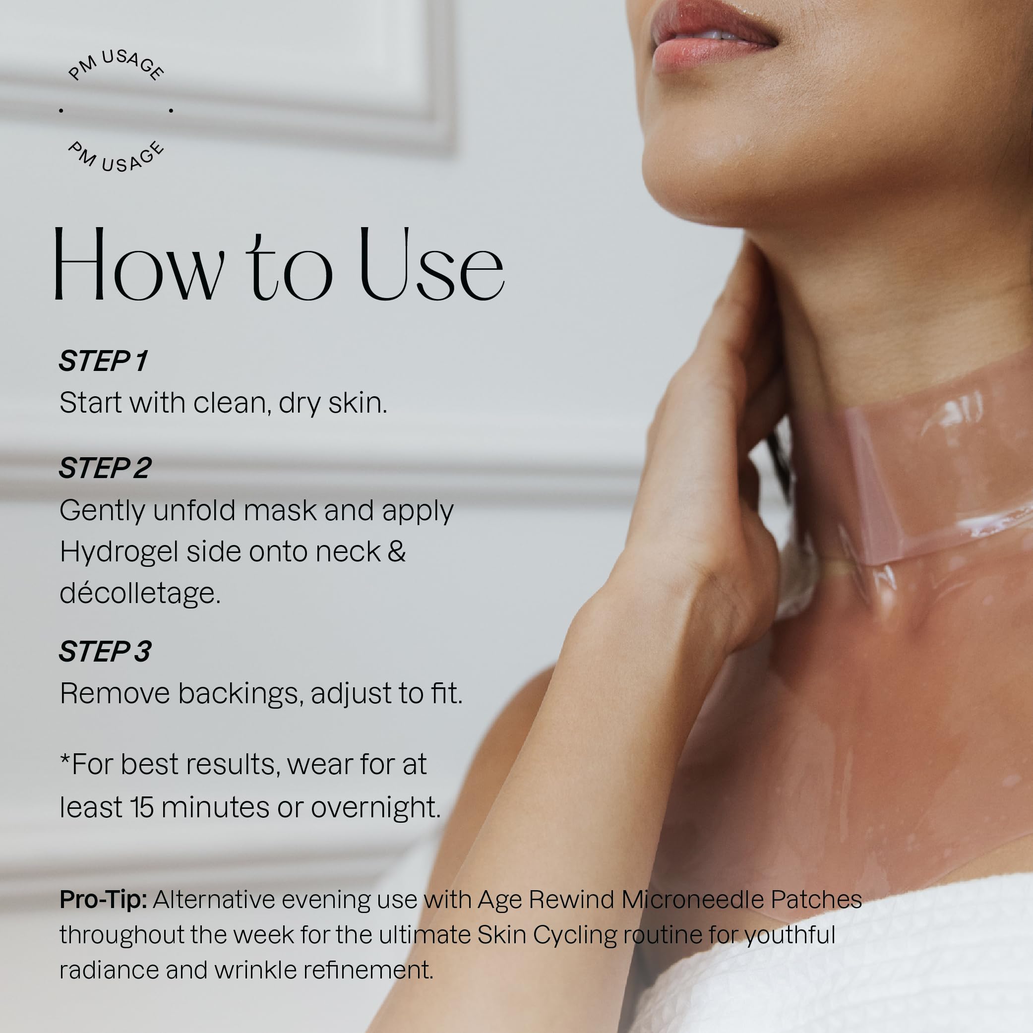 Karuna Collagen Neck & Chest Hydrogel Mask 1-Pack – Firming & Hydrating K-Beauty Mask with Collagen, Peptides & Niacinamide