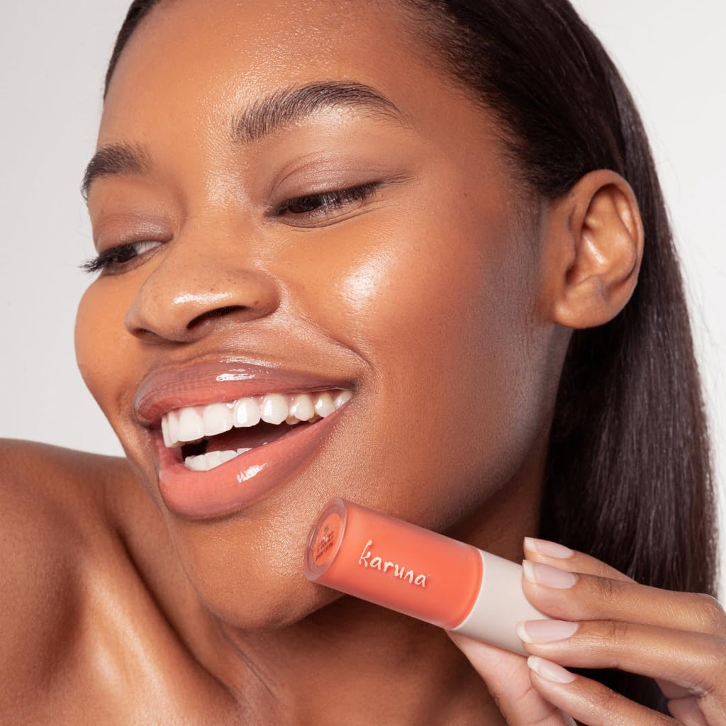 Karuna Skin Tinted Lip Oil – Pause shade | Hydrating Lip Tint with Peptides, Antioxidants & Vegan Formula